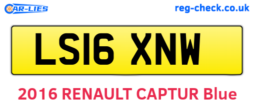 LS16XNW are the vehicle registration plates.