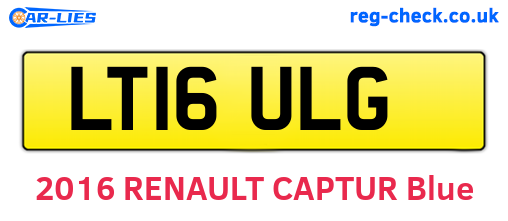 LT16ULG are the vehicle registration plates.