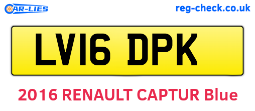 LV16DPK are the vehicle registration plates.
