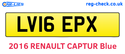 LV16EPX are the vehicle registration plates.