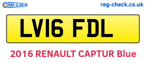 LV16FDL are the vehicle registration plates.