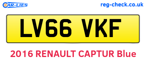 LV66VKF are the vehicle registration plates.