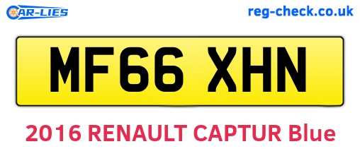 MF66XHN are the vehicle registration plates.