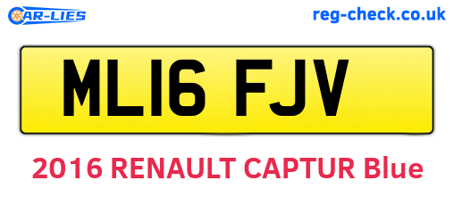 ML16FJV are the vehicle registration plates.