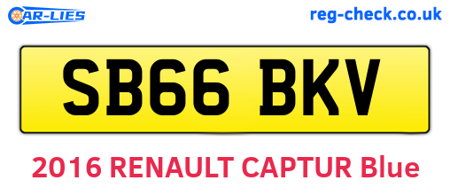 SB66BKV are the vehicle registration plates.