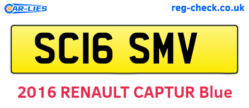 SC16SMV are the vehicle registration plates.