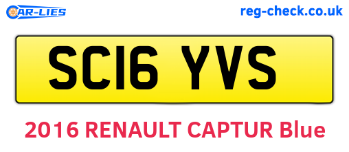 SC16YVS are the vehicle registration plates.
