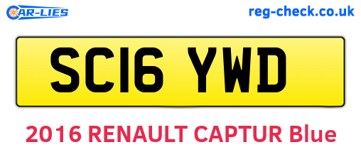 SC16YWD are the vehicle registration plates.