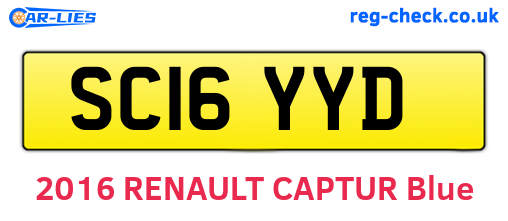 SC16YYD are the vehicle registration plates.