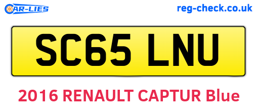 SC65LNU are the vehicle registration plates.