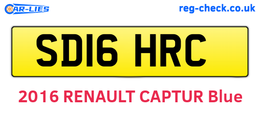 SD16HRC are the vehicle registration plates.