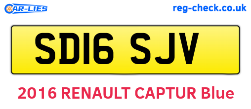 SD16SJV are the vehicle registration plates.