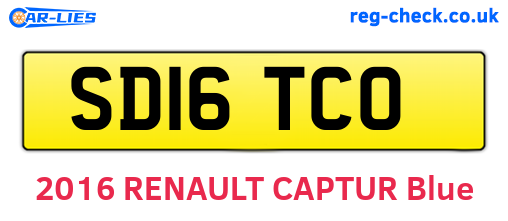 SD16TCO are the vehicle registration plates.