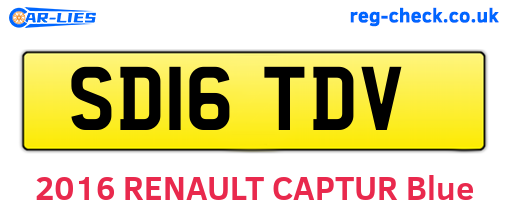 SD16TDV are the vehicle registration plates.