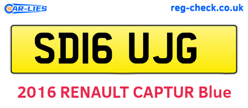 SD16UJG are the vehicle registration plates.