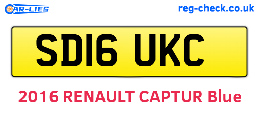 SD16UKC are the vehicle registration plates.