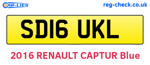 SD16UKL are the vehicle registration plates.