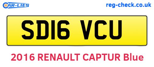 SD16VCU are the vehicle registration plates.