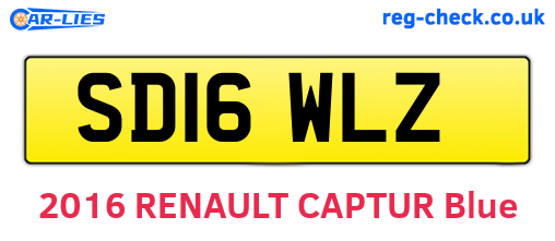 SD16WLZ are the vehicle registration plates.