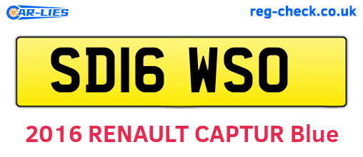 SD16WSO are the vehicle registration plates.