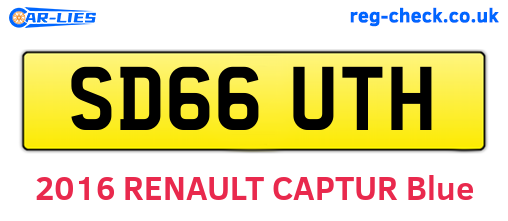 SD66UTH are the vehicle registration plates.
