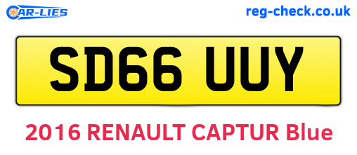 SD66UUY are the vehicle registration plates.