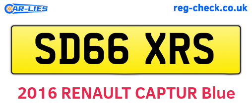 SD66XRS are the vehicle registration plates.