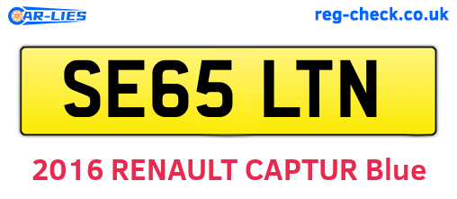 SE65LTN are the vehicle registration plates.