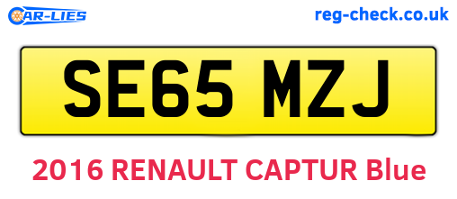 SE65MZJ are the vehicle registration plates.