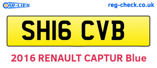 SH16CVB are the vehicle registration plates.