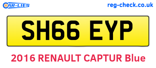 SH66EYP are the vehicle registration plates.