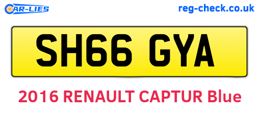 SH66GYA are the vehicle registration plates.