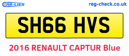 SH66HVS are the vehicle registration plates.
