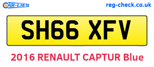 SH66XFV are the vehicle registration plates.