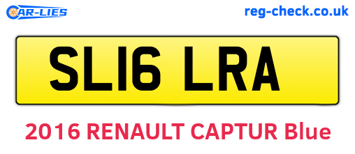 SL16LRA are the vehicle registration plates.