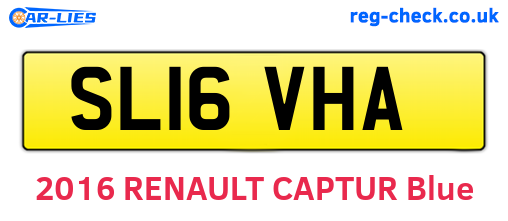 SL16VHA are the vehicle registration plates.