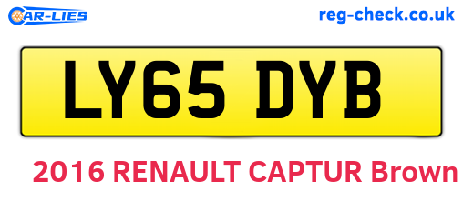 LY65DYB are the vehicle registration plates.