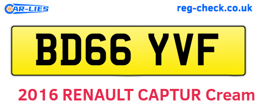 BD66YVF are the vehicle registration plates.
