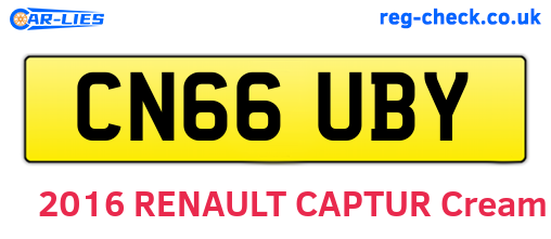 CN66UBY are the vehicle registration plates.