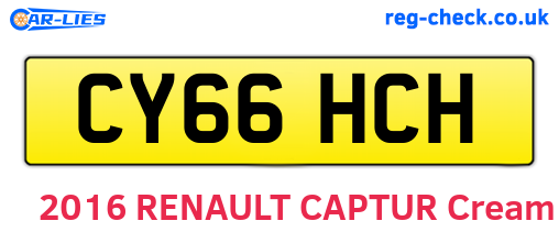 CY66HCH are the vehicle registration plates.