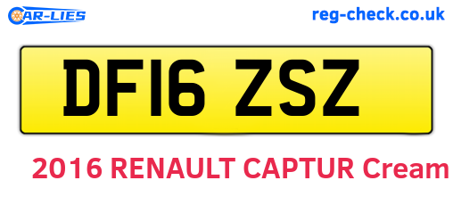 DF16ZSZ are the vehicle registration plates.