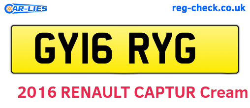 GY16RYG are the vehicle registration plates.