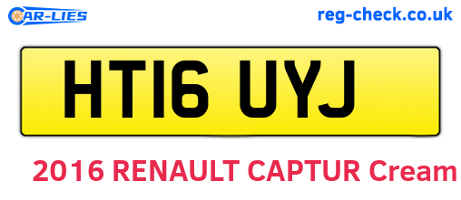 HT16UYJ are the vehicle registration plates.