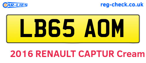 LB65AOM are the vehicle registration plates.