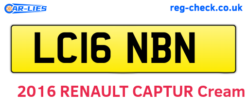 LC16NBN are the vehicle registration plates.