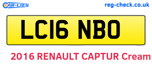LC16NBO are the vehicle registration plates.