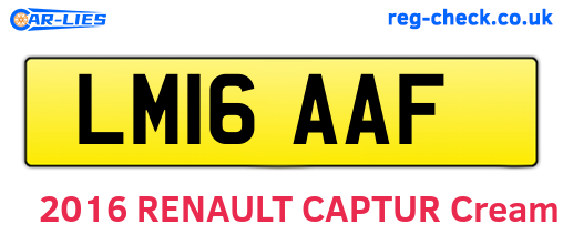 LM16AAF are the vehicle registration plates.