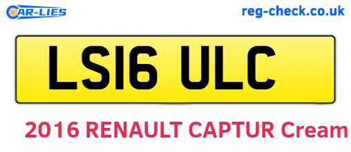 LS16ULC are the vehicle registration plates.
