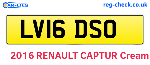 LV16DSO are the vehicle registration plates.