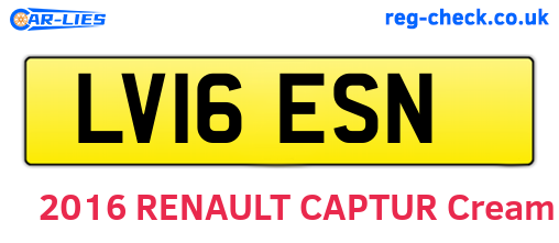 LV16ESN are the vehicle registration plates.